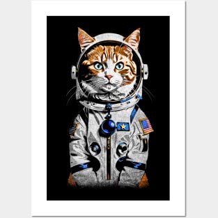 Astronaut cat Posters and Art